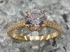 Aranyozott, Antiallergén, Stílus, Női Gyűrű, Gyönyörű Csillogó Cirkónia Kristállyal Díszítve 179