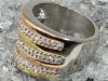 Aranyozott, Antiallergén, Stílus, Női Gyűrű, Gyönyörű Csillogó Cirkónia Kristállyal Díszítve 439