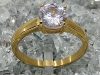 Aranyozott, Antiallergén, Stílus Női Gyűrű, Gyönyörű Csillogó Cirkónia Kristállyal Díszítve 219