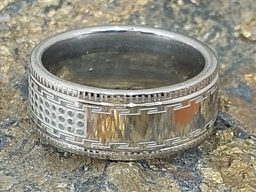 Antiallergén, Nemesacélból Készült Karikagyűrű, Női-Férfi Méretben (Ródiumozott,Ezüstszínű)