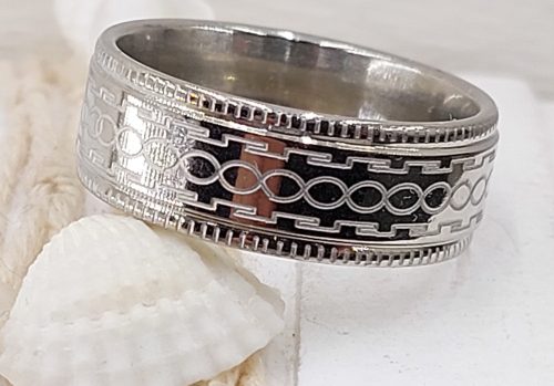 Antiallergén, Nemesacélból Készült Karikagyűrű, Női-Férfi Méretben (Ródiumozott,Ezüstszínű)