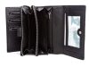 Jennifer Jones női bőr pénztárca matt fekete színű RFID